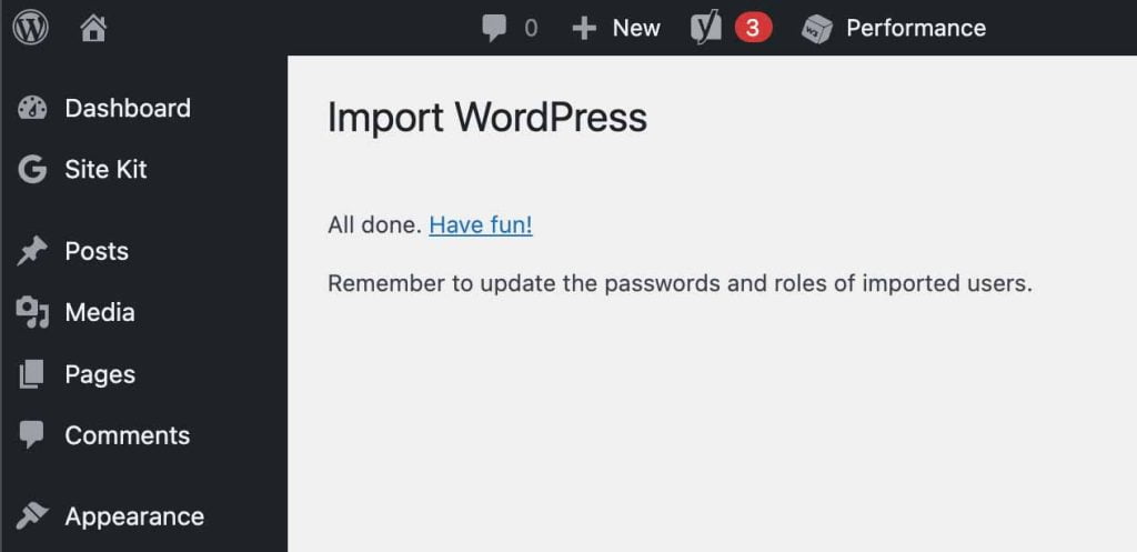 wordpress import menu 8